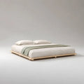 Cadre de lit double bas en pin massif naturel 160 x 200 cm, dimensions 220 x 180 x 18 cm